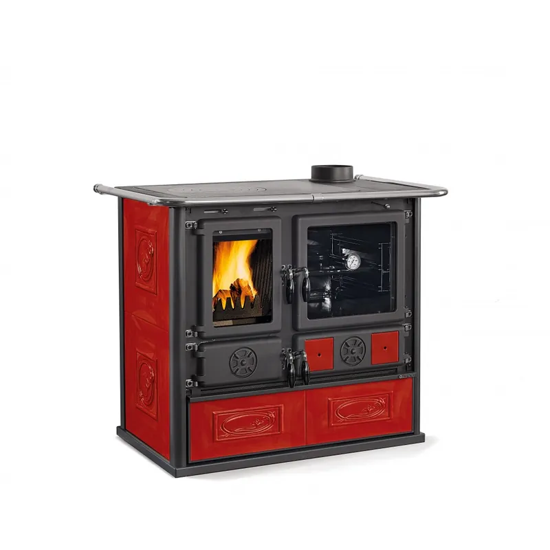 Prix Cassé Cuisinière à bois 8,8 kW avec revêtement majolique – Rosa.16 Ceramica