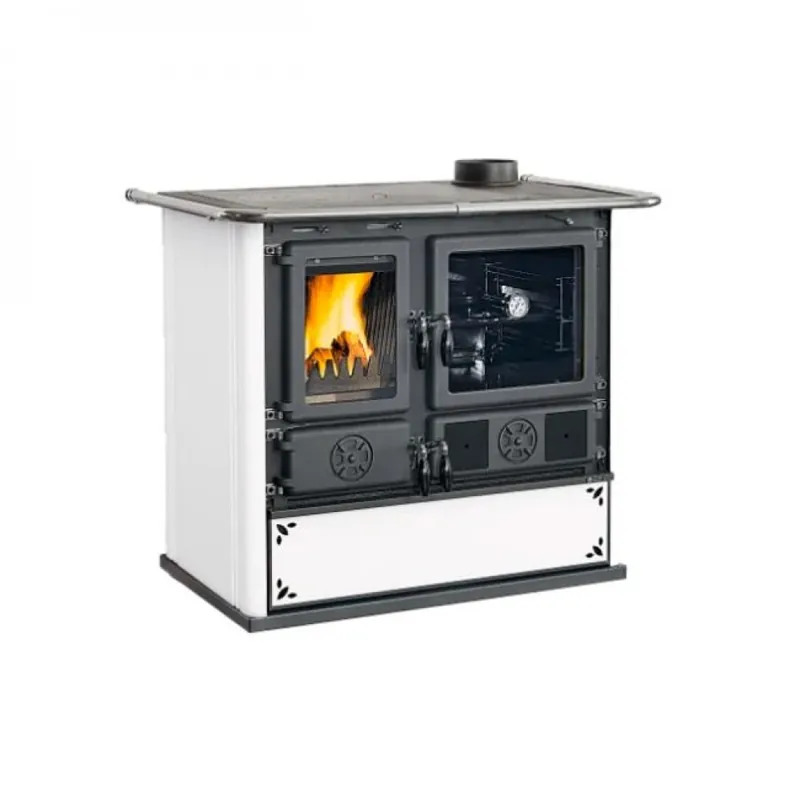 Quantité Limitée Cuisinière à bois en fonte 8,8 kW Blanc pointillé – Rosa.16 Steel