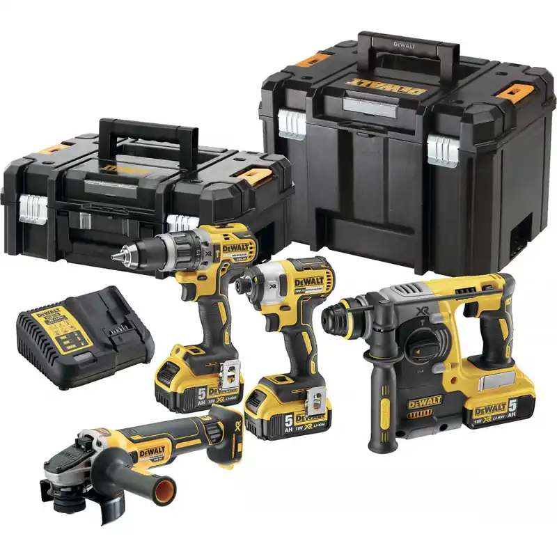 Kit 4 outils XR 18V-5Ah Li-ion Tstak – DCK422P3T-QW + Radio compacte XR Meilleure Vente