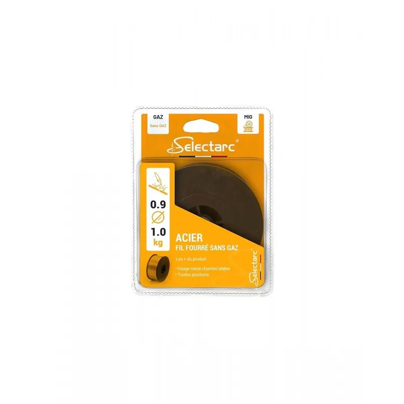 Bobine de fil fourré à souder sans gaz – bobine diamètre 0,9 mm – 1KG Nouvel Arrivage