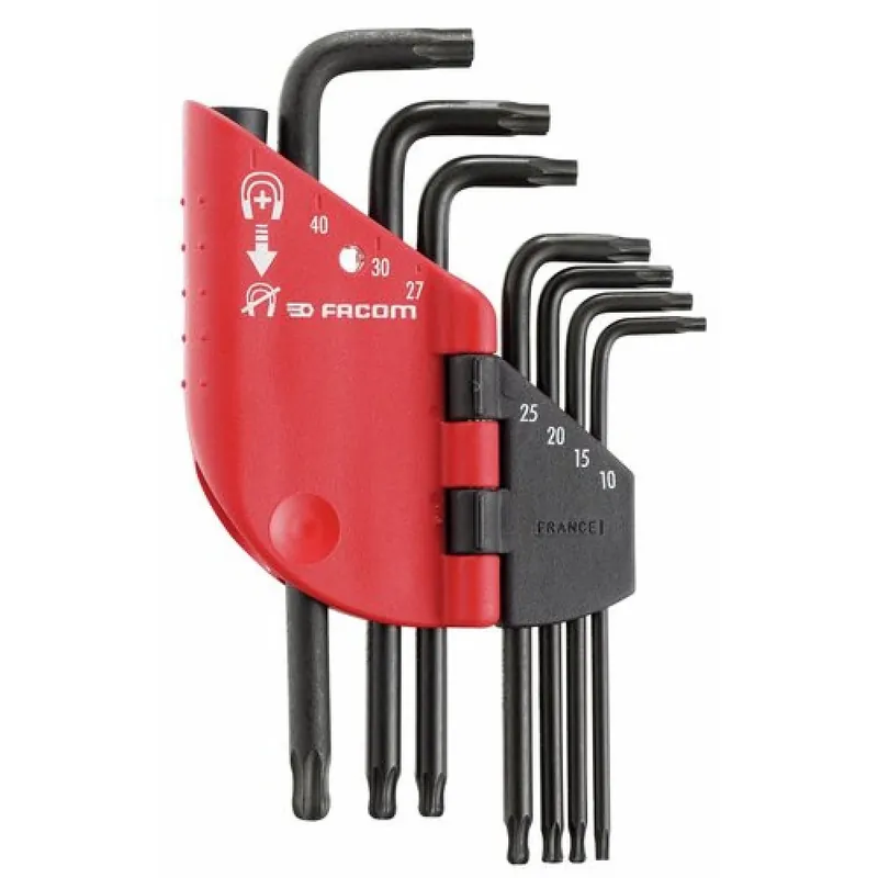 Jeu 7 clés torx – T10 à T40 – magnétisables – 89SR.J7PB Commande En Gros