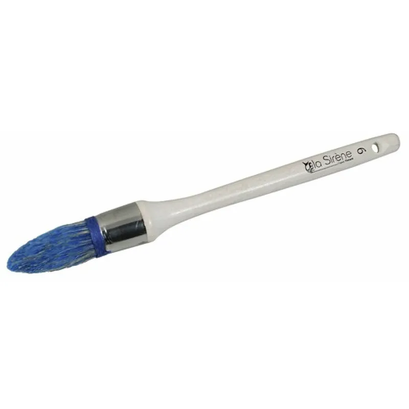Brosse à rechampir en soie synthétique bleue Certifié