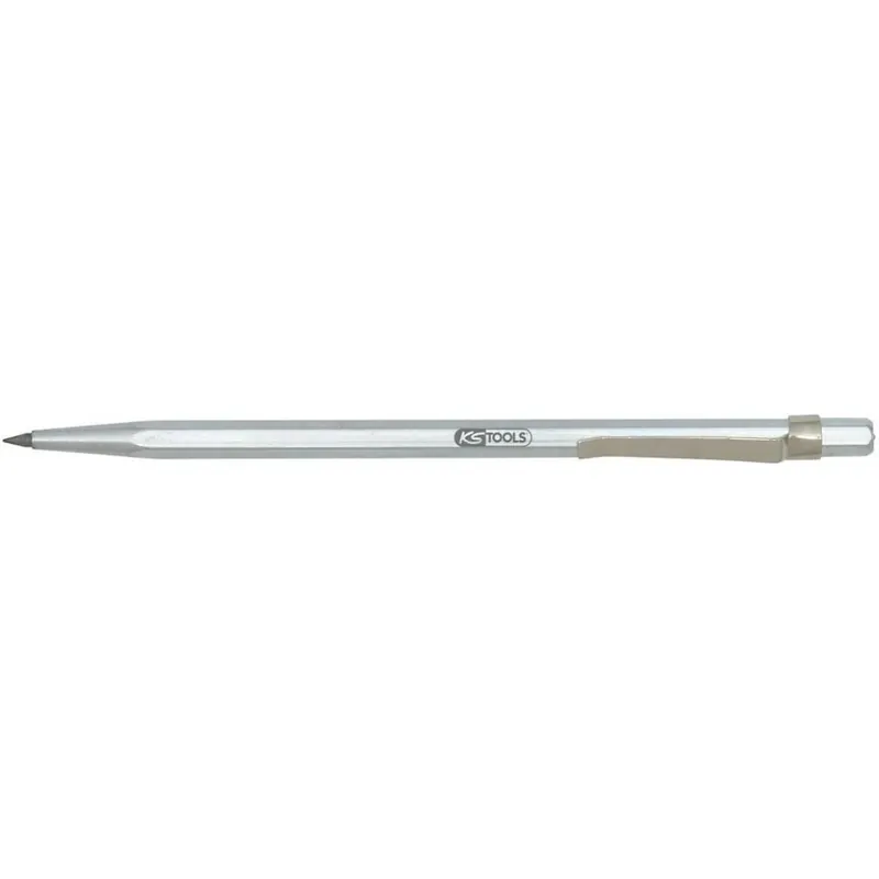Authentique Pointe à tracer en carbure à corps 6 pans – longueur 145 mm