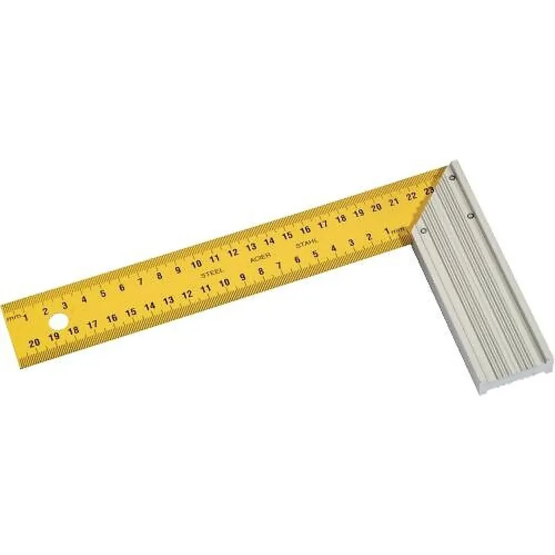 Prix Promo Equerre avec lame en acier de 250 mm - gravée en noir