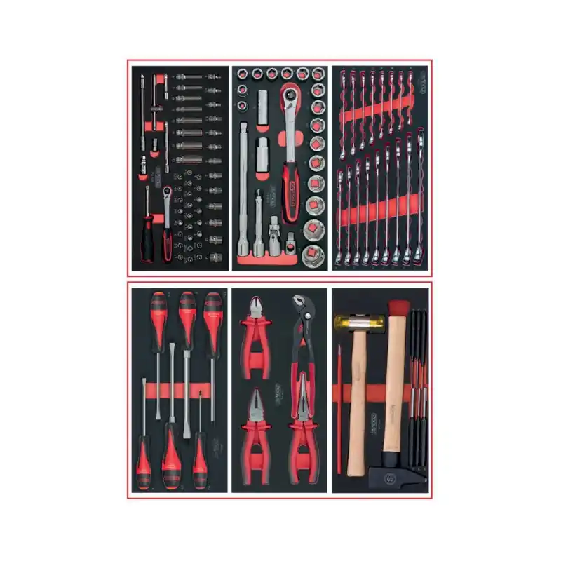 COMPOSITION D'OUTILS 2 TIROIRS PR SERVANTE 114 PCES Top Vente