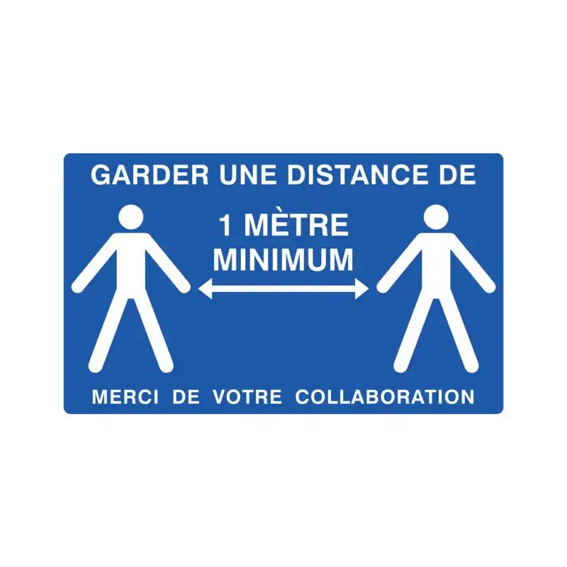 Solde PANNEAU DISTANCE 1METRE/ADHESIF 330X200MM