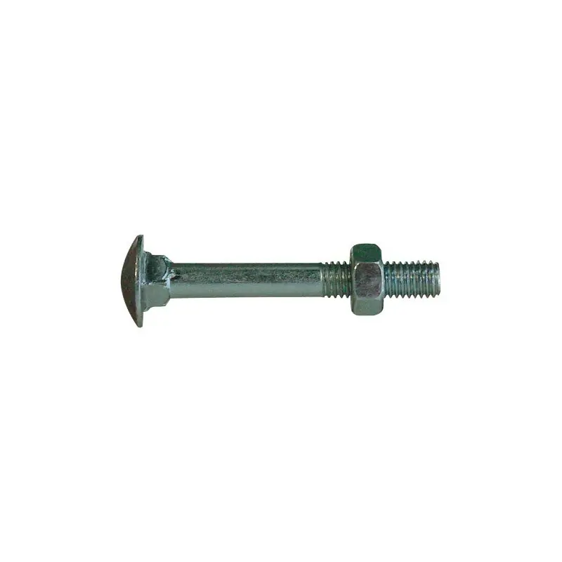 Haute Qualité Boulon tete ronde cc 10×100 zingue din 603555 (boite de 50)